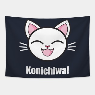 Konichiwa Japan - Cute Japanese Cat Tapestry