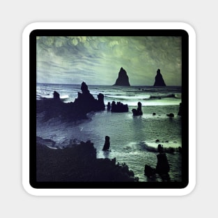 Reynisfjara Beach in Van Gogh's style Magnet