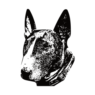 Bull Terrier Face Design - A Bully Christmas Gift T-Shirt