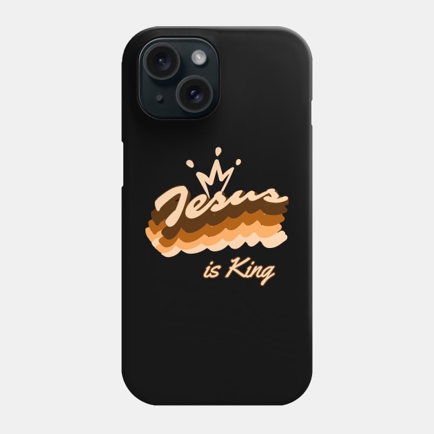 Jesus is King, Christian design Phone Case by Apparels2022