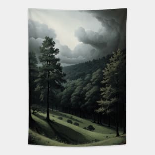 Cool Summer Morning in a Pine Forest Tapestry