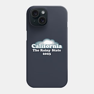 California Rainy State Vintage 2023 Atmospheric Storm Rain Snow Floods Phone Case