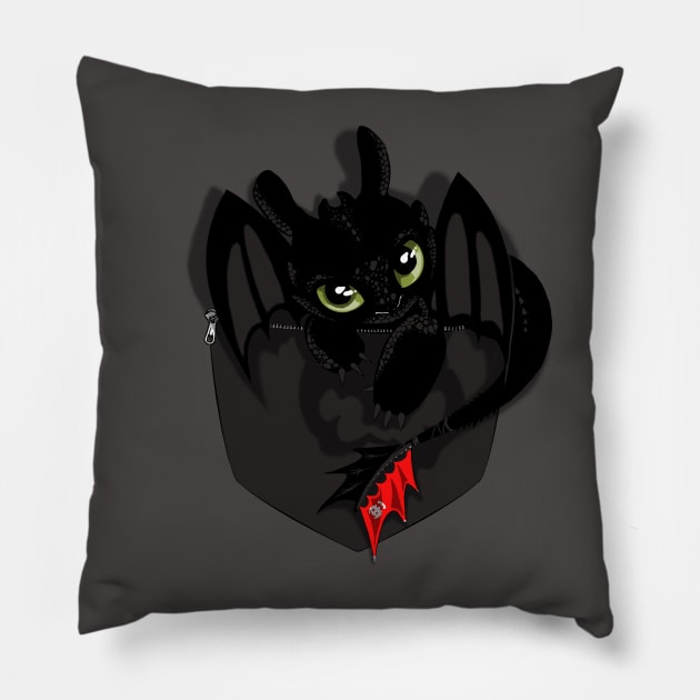 Pocket Dragon Pillow by blackList90