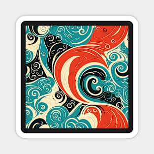 Abstract Swirls and Waves Effect illustration Magnet