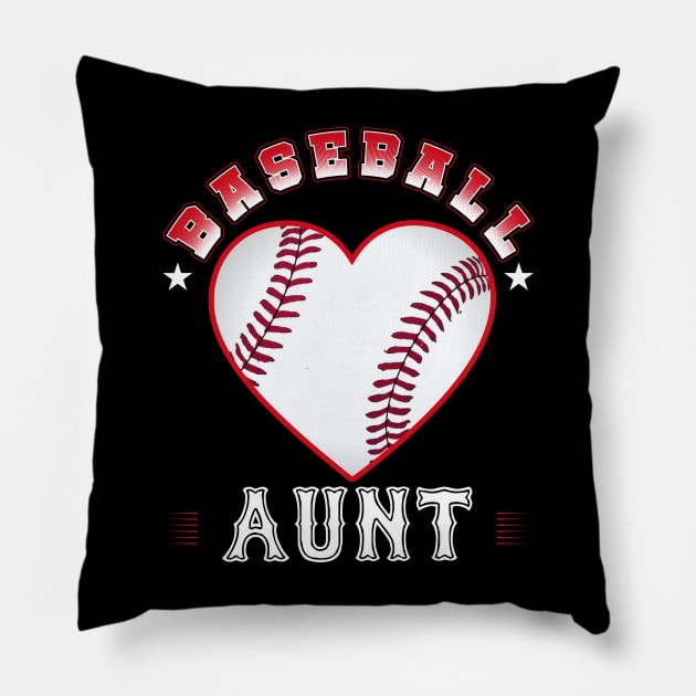 Aunt Baseball Team Family Matching Gifts Funny Sports Lover Player Pillow by uglygiftideas