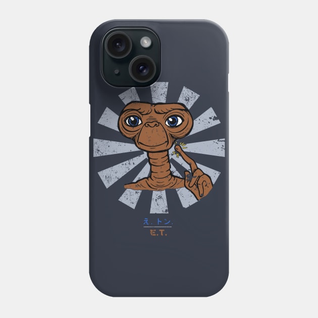 ET Extra Terrestrial Retro Japanese Phone Case by Nova5