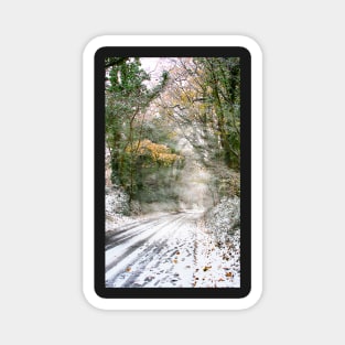 Wintry Cotswolds Lane Magnet