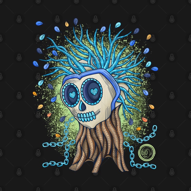 Skull Head Tree- Día De Los Muertos - Save Mother Nature - Tree Lovers by Scriptnbones