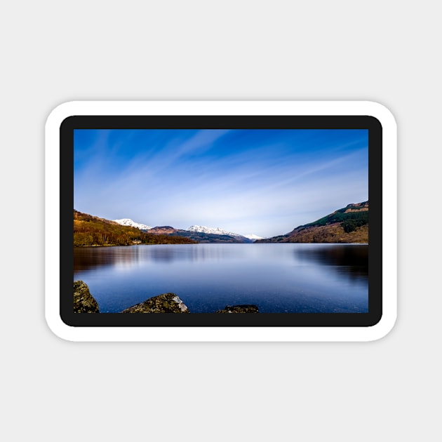 Loch Lomond reflections Magnet by RosNapier
