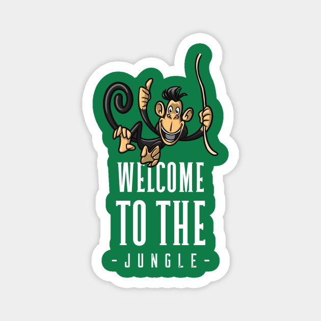 Welcome To The Jungle / Cartoon Monkey Design / Cute Cartoon Chimp / Great Gift For New Colleague / Welcome Gift - Monkey Lover - Magnet | TeePublic Welcome To The Jungle / Cartoon Monkey Design / Cute Cartoon Chimp / Great Gift For New Colleague / Welcome Gift - Monkey Lover - Magnet | TeePublic