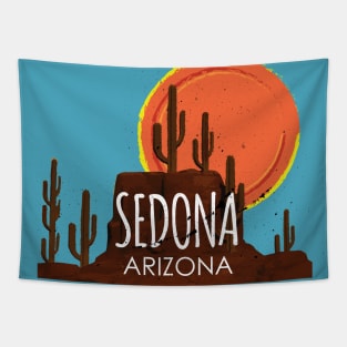 Vintage Sedona, Arizona Desert Sun Vortex Traveler Tapestry