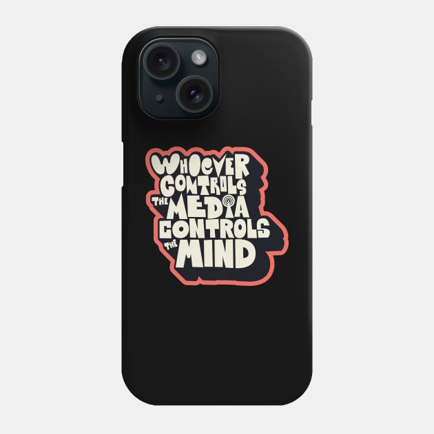 Empowering Free Thinkers - Unveil Truth with my Media Critique T-Shirt! Phone Case by Boogosh