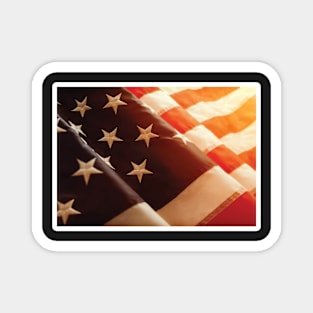 American Flag Sticker Magnet