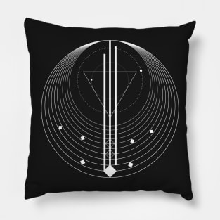 Black and white geometric modern minimal Pillow