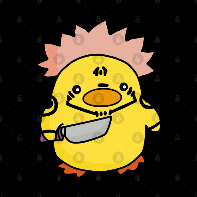 Sukuna Cursed Duck with knife! by Anime Meme's