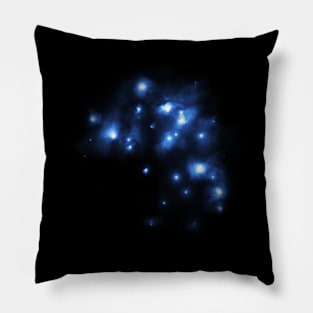 Blue nebula and stars Pillow