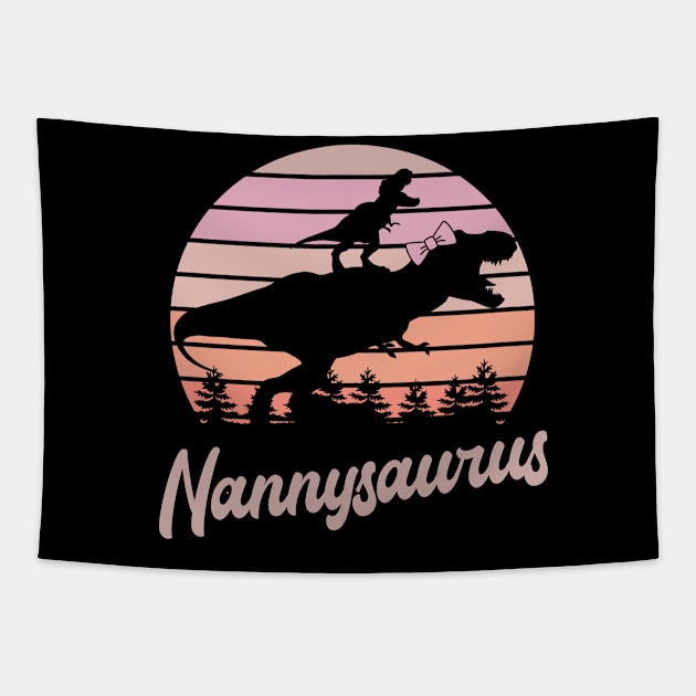 Nannysaurus T-Rex Dinosaur Tapestry by ryanjaycruz