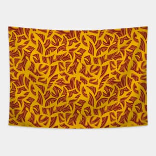 Ethnic Tribal Pattern Orange Brown Yellow Tapestry