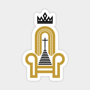 Christian illustration. Throne of the Lord and Savior Jesus Christ. Magnet