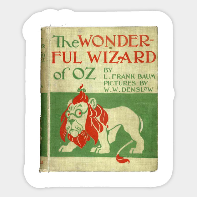 Vintage Wizard Of Oz Book Cover - Oz - Sticker