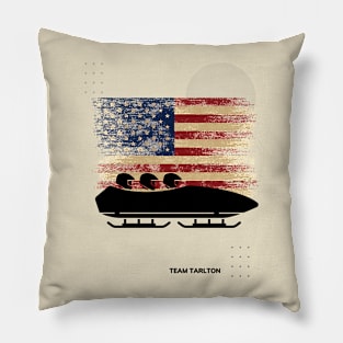 Bobsled USA Flag Pillow