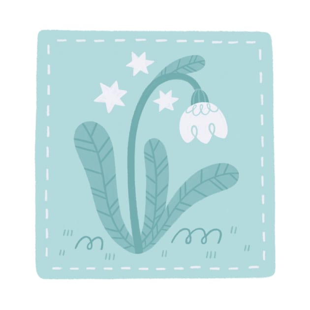 Simple Snowdrop Flower by Niamh Smith Illustrations