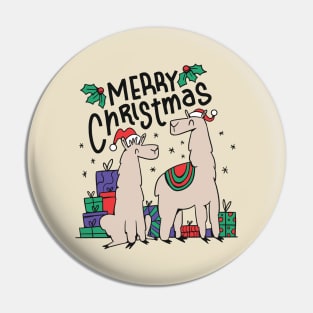 Christmas Alpacas Pin