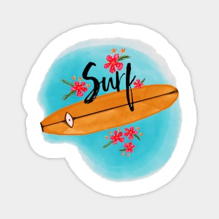 Tropical Surfboard Magnet