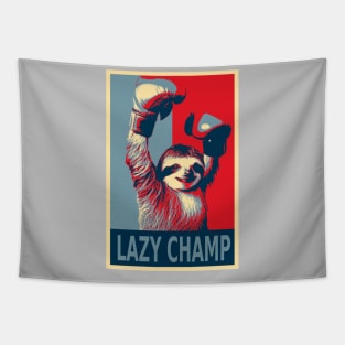 Boxing Sloth - Lazy Champion Tapestry