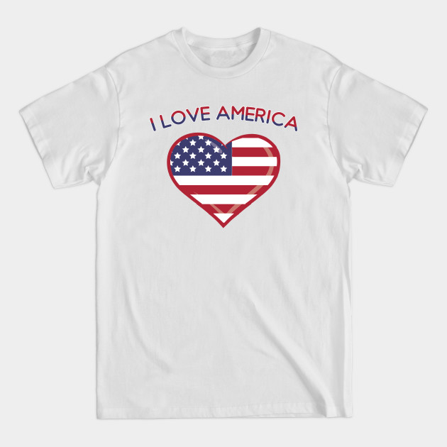 Disover 4th Of July: I Love America Shirt - 4th Of July - T-Shirt