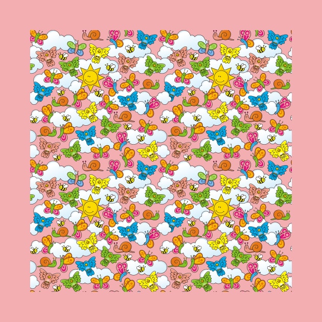 Baby Animals Background Pink by sifis