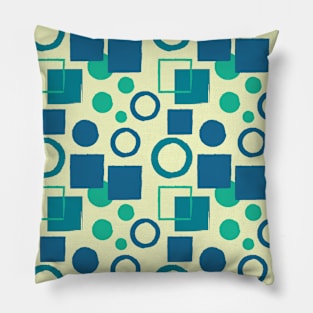 Square and Circle Seamless Pattern 013#001 Pillow