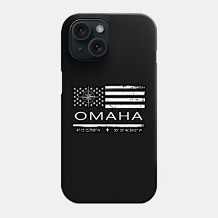 Us Flag Omaha, Omaha City Love Phone Case