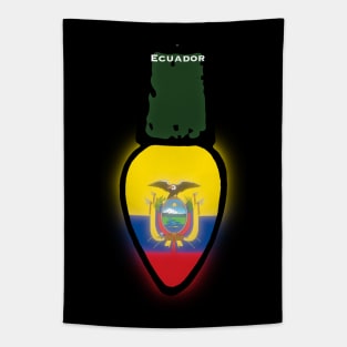 Ecuador Flag Christmas Light Tapestry