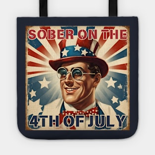 Sober On The 4th of July - Vintage USA Tote