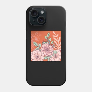Floral Paradise_Orange Background Phone Case
