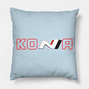 Kona N transparent (Smaller) red Pillow