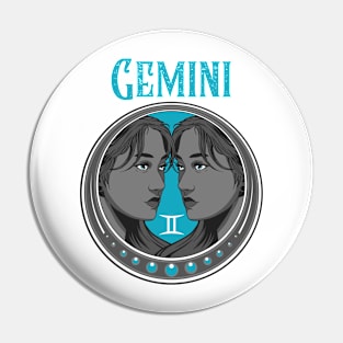 Gemini Zodiac Beautiful Female Pin