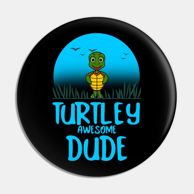 AWESOME  Funny Turtle Pin by SartorisArt1