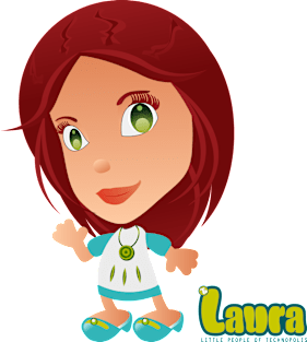 "Laura" - Little People of Technopolis Magnet