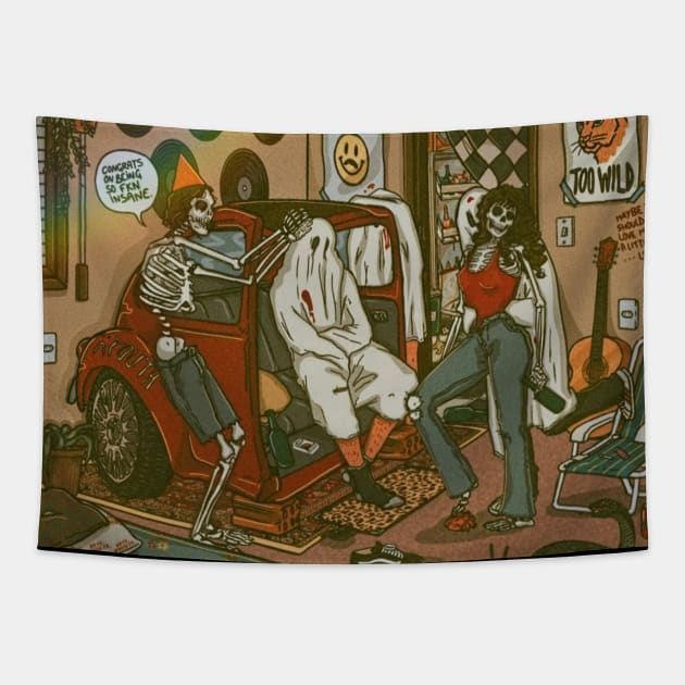 GHOST TOWN Tapestry by barth desenha