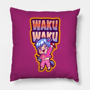 Waku Waku Gaming Design T-shirt Coffee Mug Apparel Notebook Sticker Gift Mobile Cover Pillow