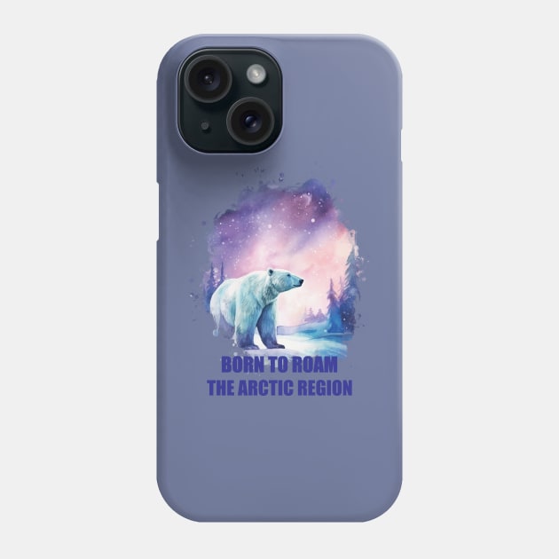 Polar Bear - Born to Roam the Arctic Region Phone Case by vachala.a@gmail.com