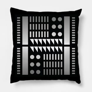 “Dimensional Sections (1)” - V.1 Grey - (Geometric Art) (Dimensions) - Doc Labs Pillow