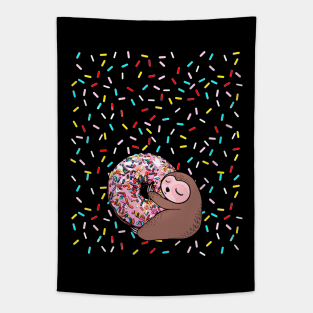 Sloth and sweet donut Tapestry