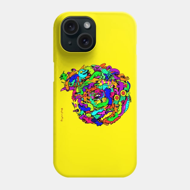 Creature Swirl (color) Phone Case by TigerFluff