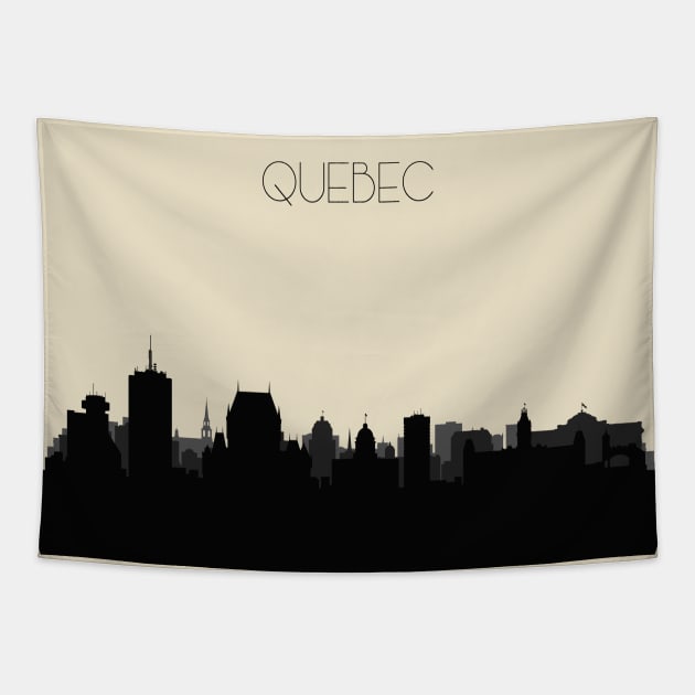 Quebec City Skyline Tapestry by inspirowl