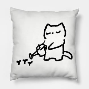 watering cat Pillow