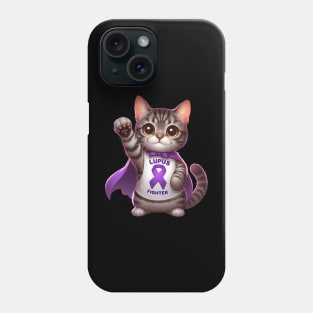 Feline Warrior: Cute Cat Lupus Fighter Phone Case