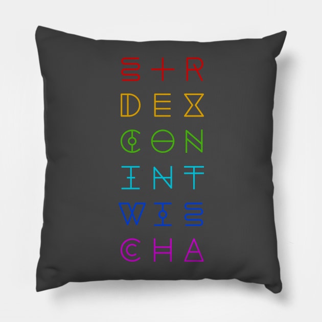 Ability - Dungeons & Dragons Line Art Series Pillow by dcmjs